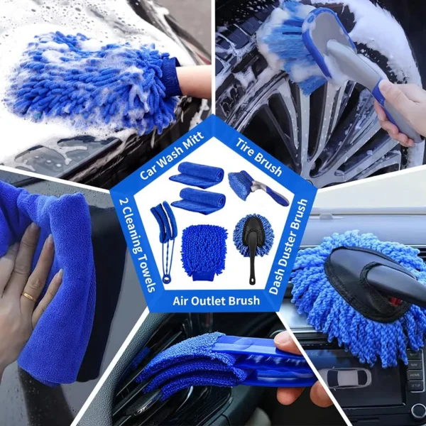 AOMBOO 27Pcs Car Detailing Kit Interior Cleaner, Detailing Brushes Car Cleaning Kit for Wheel, Dashboard, Air Vent, Leather - Image 3