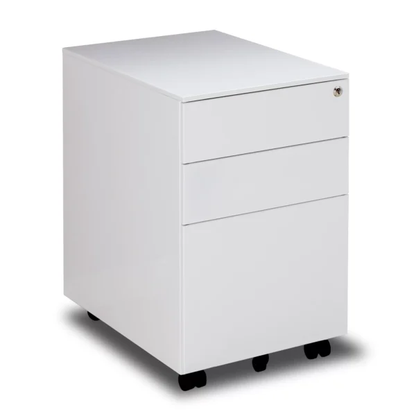 Zakamaur 3 Drawer Mobile File Cabinet with Lock Steel File Cabinet for Legal/Letter/A4/F4 Size, Fully Assembled Include Wheels, Home/ Office Design - Image 3