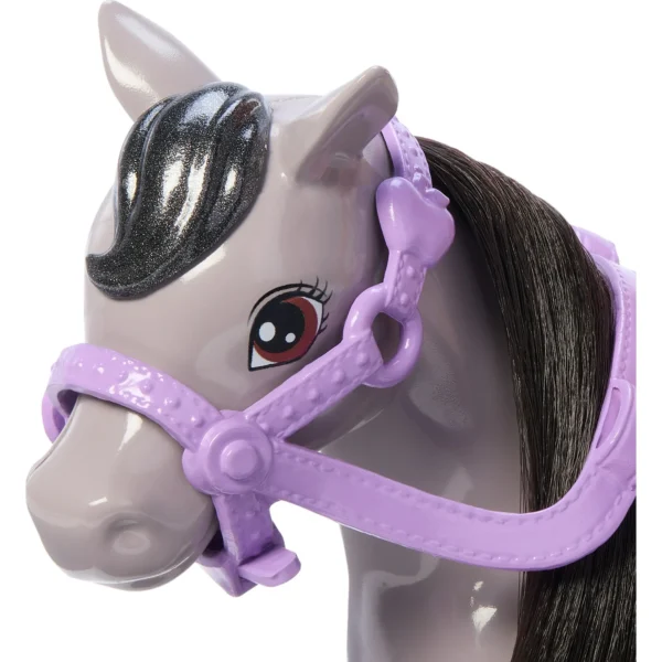 Barbie Chelsea Doll & Horse Toy Set, Includes Helmet Accessory, Doll Bends at Knees to “Ride” Pony - Image 2