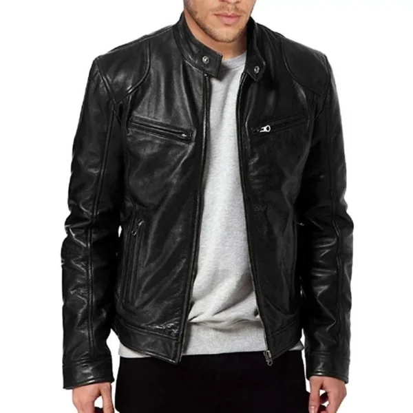 Customized 2024 New UZZDSS Leather Jacket Men Men's Leather Jackets