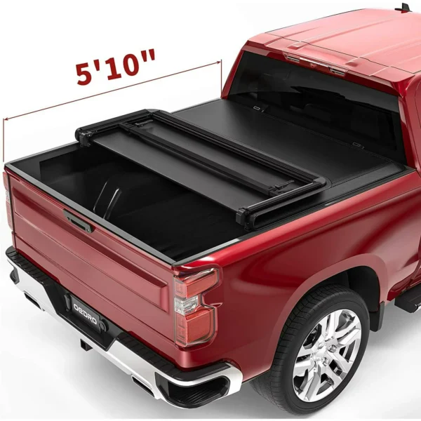 Ledkingdomus 3 Fold Truck Bed Soft Tonneau Cover for 2019-2023 Silverado/GMC Sierra 1500 5.8 Feet Bed