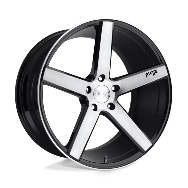 Niche Milan 22X9 Gloss Black Brushed Wheel