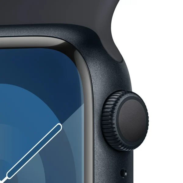 Apple Watch Series 9 With Blood Oxygen. GPS 41mm Midnight Aluminum Case with Midnight Sport Band - S/M. - Image 4