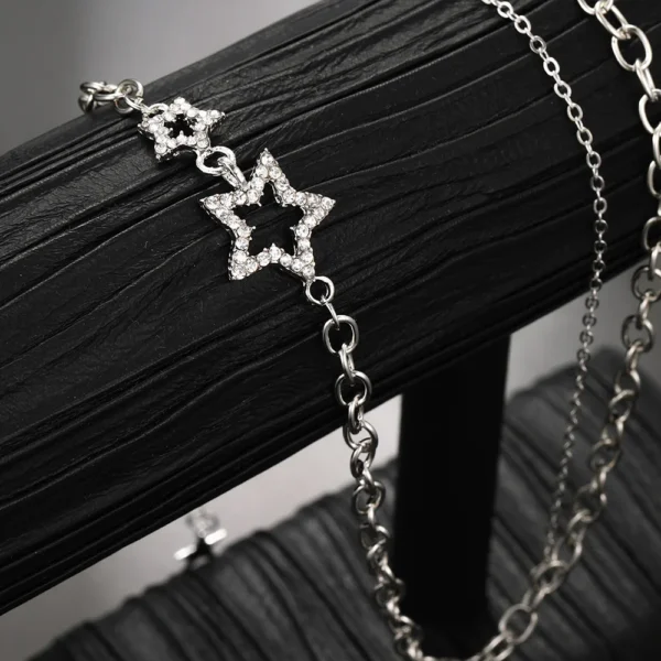 Y2K Star Zircon Pendant Necklace for Women Luxury Sweet Cool Girl Punk Heart Clavicle Chain 2023 New Fashion Jewelry Party Gift - Image 4