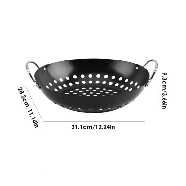 Grill Pan Pizza Pan Tray Plate With Holes Non Stick BBQ Tray Outdoor Frying Pan For Cookware Bbq supplies - Image 6