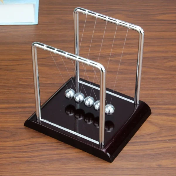 Newton’s Cradle Balance Ball Science Toy Laws of Conservation of Energy Toy Interactive Fidget for Office Stress Relief