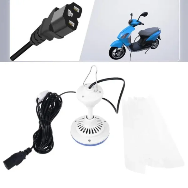 3 Leaves 48V 60V Ceiling Fan Air Cooler Hanging E-Bike Powered 19.6inch Tent Fans for Camping Outdoor Dormitory Home Dropship - Image 3