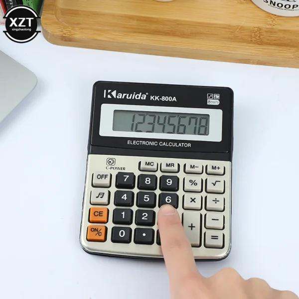 Portable Small Desktop Office Financial Calculator 8-digit Electronic Calculator with Sound Learning Office Supplies - Image 3