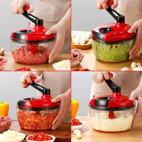 Garlic Chopper Vegetable Cutter Multifunctional Food Processor Manual Meat Grinder Onion Chili Cutter Masher Kitchen Accessories - Image 5