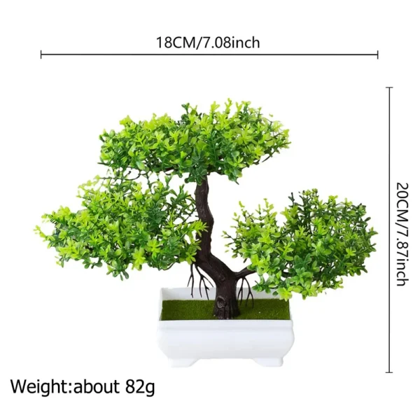 Artificial Plastic Plants Bonsai Small Tree Pot Fake Plant Potted Flower Garden Arrangement Ornaments Room Home Table Decoration - Image 3