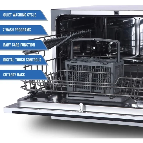 Portable Countertop Dishwasher,7-Program System for Home, RV and Apartment, Wash Dishes, Glass and Baby Products,Hookup Required - Image 3