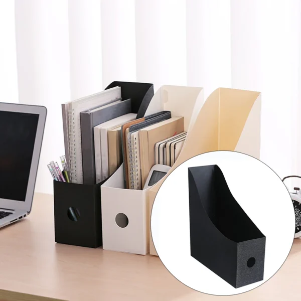 Multifunction Desktop File Folder Plastic Book Holder Desk Magazine Paper Vertical Organizer Stand for Home Office - Image 2