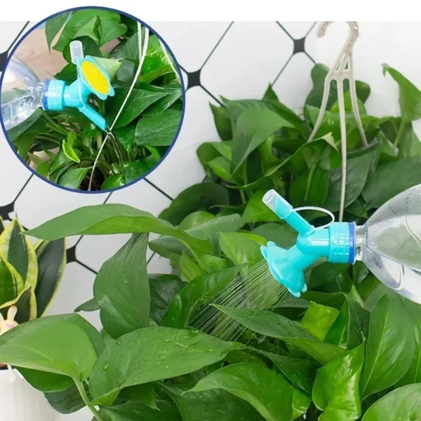 Home Garden Flower Plant Water Sprinkler For Flower Waterers Bottle Watering Cans Sprinkler 2 In 1 Plastic Sprinkler Nozzle - Image 2