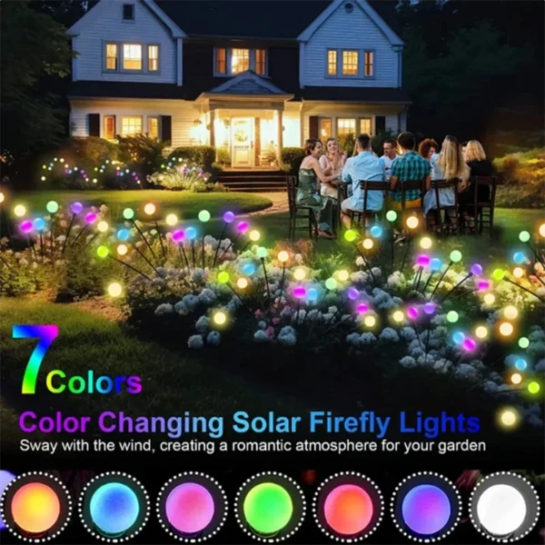 6/8/10 LED Solar Garden Lights Powered Firefly Lights Outdoor Garden Decoration Landscape Lights Firework Firefly Lawn Lamps - Image 5