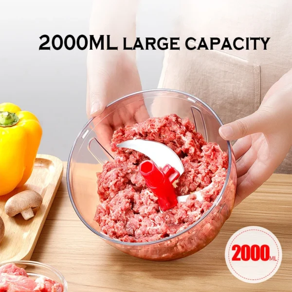 Garlic Chopper Vegetable Cutter Multifunctional Food Processor Manual Meat Grinder Onion Chili Cutter Masher Kitchen Accessories - Image 3