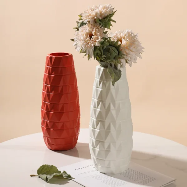 Plastic Flower Vase 1PCS Nordic Creative Flower Arrangement Simple Modern Home Decorations Ornaments For Flower Vases - Image 4