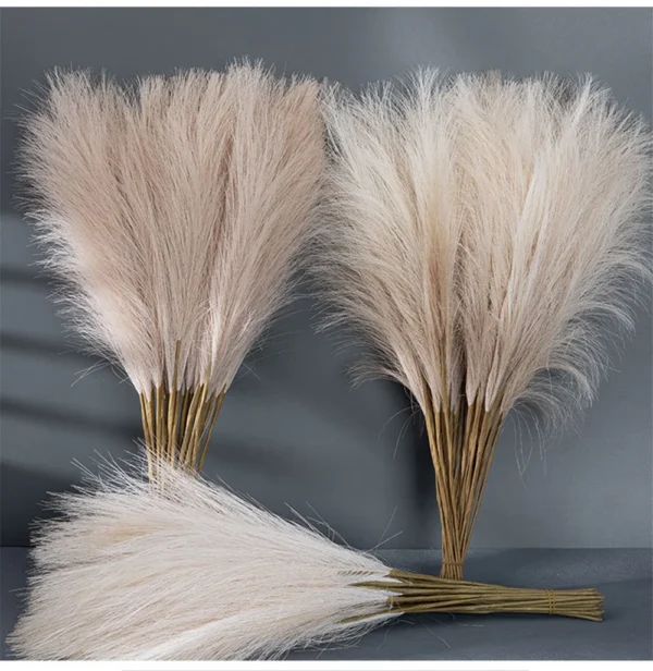 5/10/20PCS Fluffy Pampas Grass Boho Decor Artificial Flower Fake Plant Reed Simulated Party Wedding Home Decoration 42CM