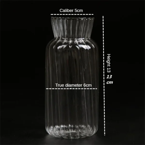 Nordic Glass Vase Home Decoration Accessories Ins Transparent Plant Hydroponic Bottle Living Room Wedding Table Decor Vases - Image 3