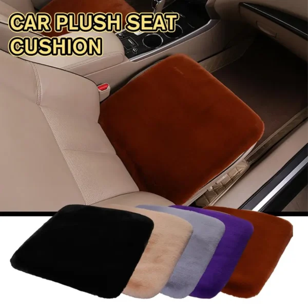 Winter Plush Rabbit Fur Car Seat Cushion Cozy and Thick Wool Square Cushion for Ultimate Warmth Car Seat Accessories Z0D1 - Image 2