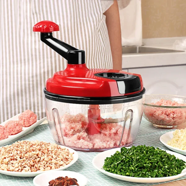 Garlic Chopper Vegetable Cutter Multifunctional Food Processor Manual Meat Grinder Onion Chili Cutter Masher Kitchen Accessories