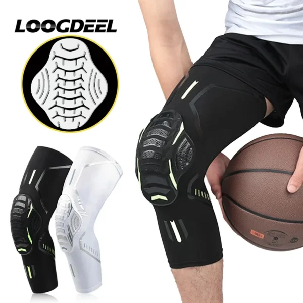 LOOGDEEL 1Pcs Honeycomb Protector Safety Basketball Knee Pads Support Volleyball Knee Brace Support Sports Fitness Kneepad Men