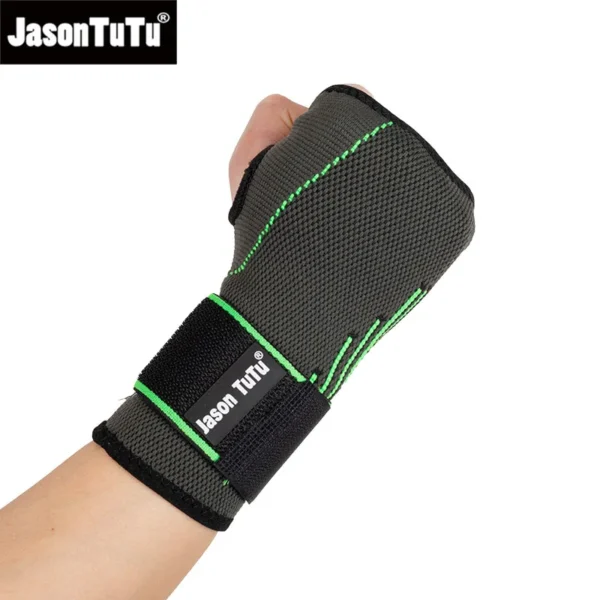 JASONTUTU 1PC Gym Fitness Gloves Wrist Support Sports Wristband Therapy Protector Fingerless Safety Body Building Entertainment