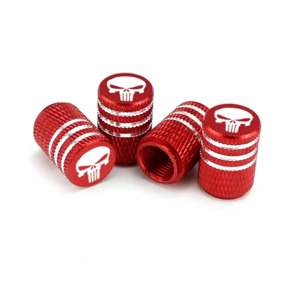 Skull head logo Car Tire Valve Caps,Aluminum Alloy Car Wheel Tire Valve Caps,Suitable For air in the United States and Europe - Image 3