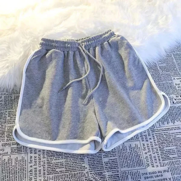 Striped Sports Shorts Women Korean Fashion Casual Mini Shorts Summer Simple Loose Wide Leg Shorts Ladies New - Image 2