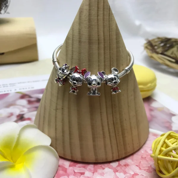 New 925 Sterling Silver Disney Princess Original model production Charm FIT Pandora Bracelet DIY Ladies Jewelry Christmas Gift - Image 2