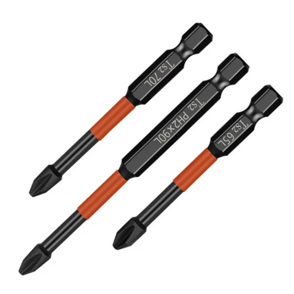 1-5pc Magnetic Cross PH2 Bit S2 Alloy Impact Batch Head Hardness Screwdriver Bit Anti Non-slip Screw Driver Hand Drill Bit Tools - Image 6