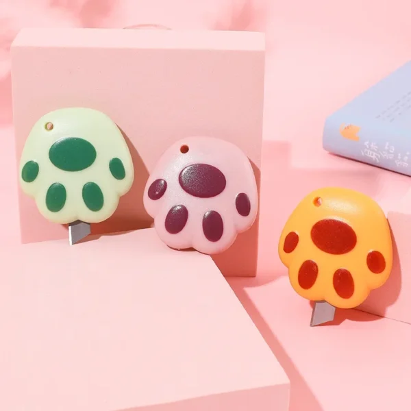 Cute Mini Art Utility Knife Cartoon Cat Paw Cloud Cutter Express Box Paper Envelope Opener Blade Stationery School Supplies - Image 3