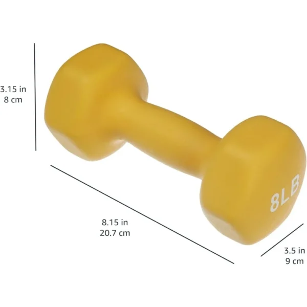 Neoprene Coated Hexagon Workout Dumbbell Hand Weight - Image 2