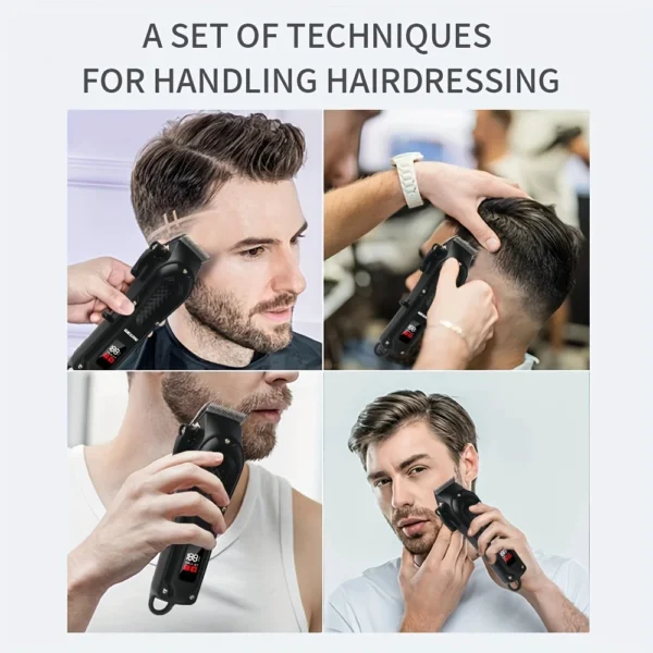 Barbershop special electric hairdresser silent metal body fast charging cordless set home personal care small appliances shave - Image 2