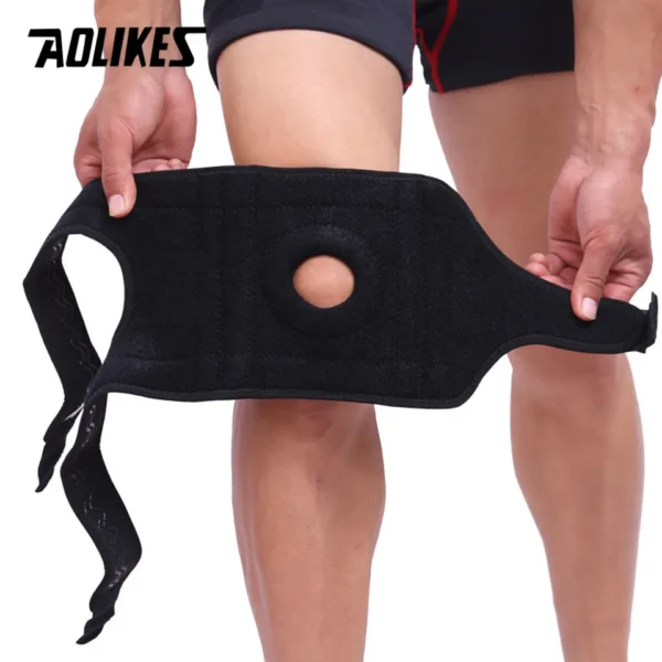 AOLIKES 1PCS Mountaineering Knee Pad with 4 Springs Support Cycling Knee Protector Mountain Bike Sports Safety Kneepad Brace - Image 3