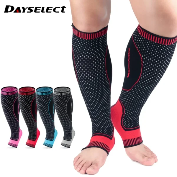 1 Pcs Sports Leg Pad Safety Running Cycling Compression Sleeves Calf Leg Shin Splints Breathable Leg Warmers Sports Protection