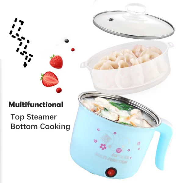 Multifunction Non-stick Pan Electric Cooking Pot Single/Double Layer Hot Pot Household 1-2 People Electric Rice Cooker Machine - Image 3