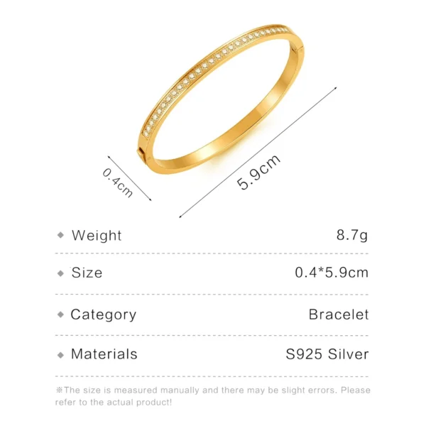 CENLEAR 925 Sterling Silver New Minimalist Starry Bracelet with 18K Gold Plating for Women. Instagram Style Non Fading Bracelet - Image 6