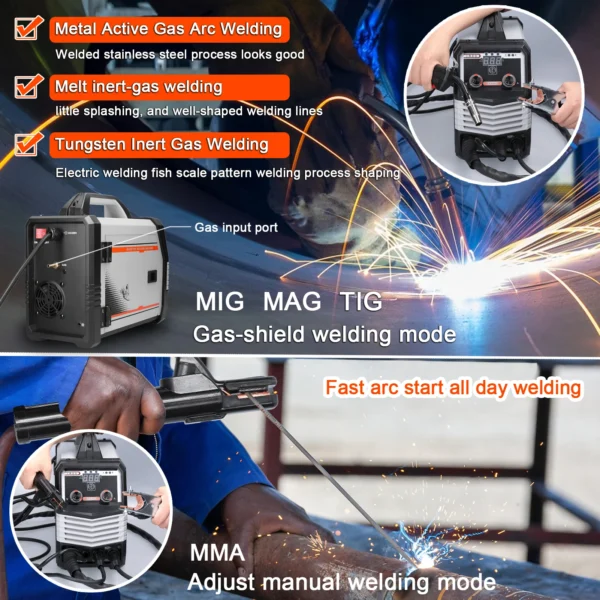 4in1 MIG MMA MAG TIG-160C Welding Machine Inverter Welders IGBT DC Inverter Welder Contact Welding Non-Gas ARC Welder - Image 6