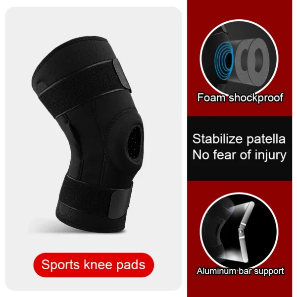 1 PC Professional Knee Support Brace Sports Safety Stabilizer Flexible Hinge Spring Knee Pad Guard Breathable Protector Strap - Image 3