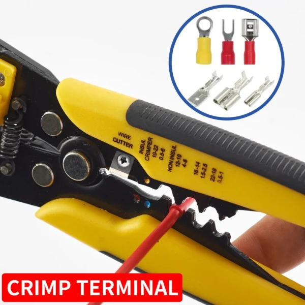 Crimper Cable Cutter Adjustable Automatic Wire Stripper Multifunctional Stripping Crimping Pliers Terminal Hand Tool - Image 5