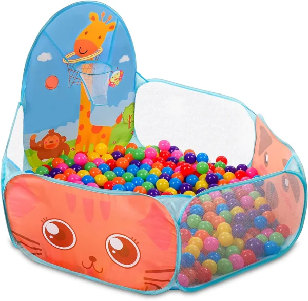 Children Ball Pool Tent Portable Foldable Ball Pit Play Tent with Basket Outdoor Indoor Sports Educational Toy Holiday Gifts - Image 4