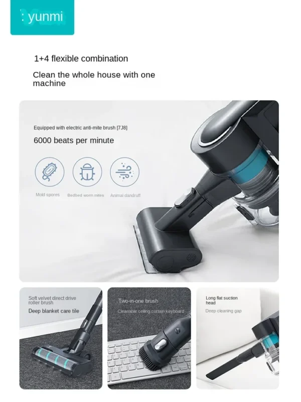 viomi A9 Cordless vacuum cleaner Household appliances Mite Control Instrument Powerful small large suction handheld high power - Image 5