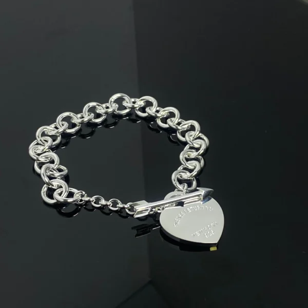 Hot Selling High Quality Silver Jewelry Fashion Exquisite Lovestruck Heart Charm Bracelet Women Jewelry Gift - Image 3