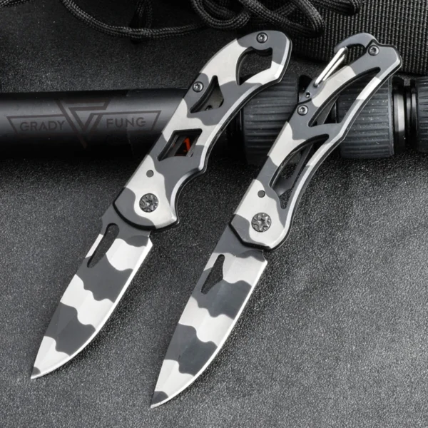 GradyFung Brand Folding Knife Stainless Steel Blade Small Pocket Knife for EDC Camping Utility KeyChain Hand Tools Gear - Image 4