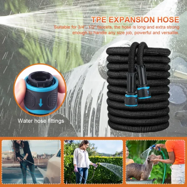 25FT-200FT Expandable Flexible Water Hose Car Wash Hose Water Gun Hose Garden Sprayer Gardening Watering Hose Irrigation Tools - Image 3