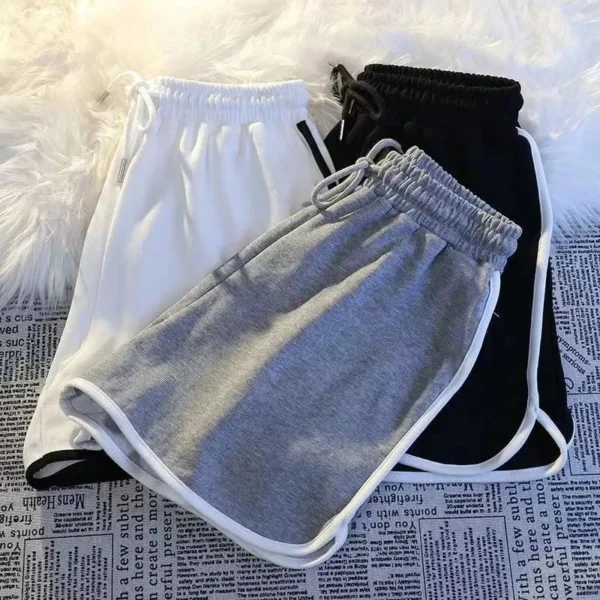 Striped Sports Shorts Women Korean Fashion Casual Mini Shorts Summer Simple Loose Wide Leg Shorts Ladies New - Image 5