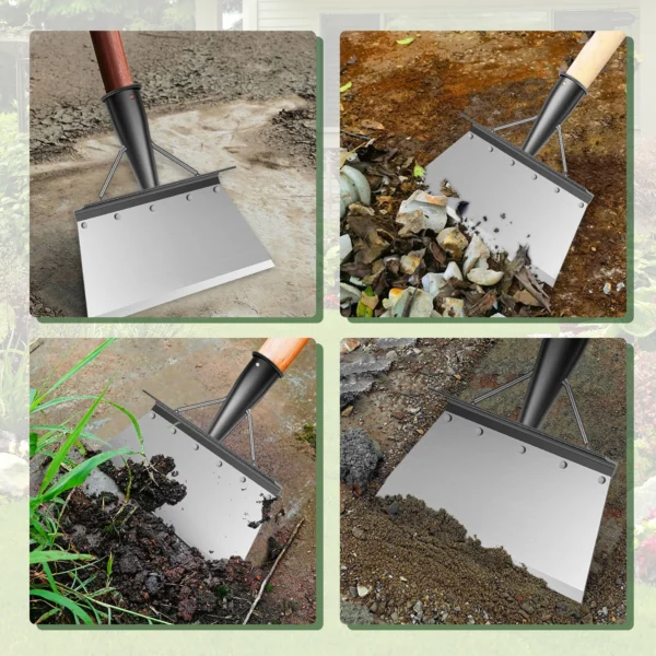 Garden Cleaning Shovel Gardening Tools Metal Weed Cleaning Shovel for Moss Multifunctional Outdoor Garden Shovel Farm Weed Tool - Image 5