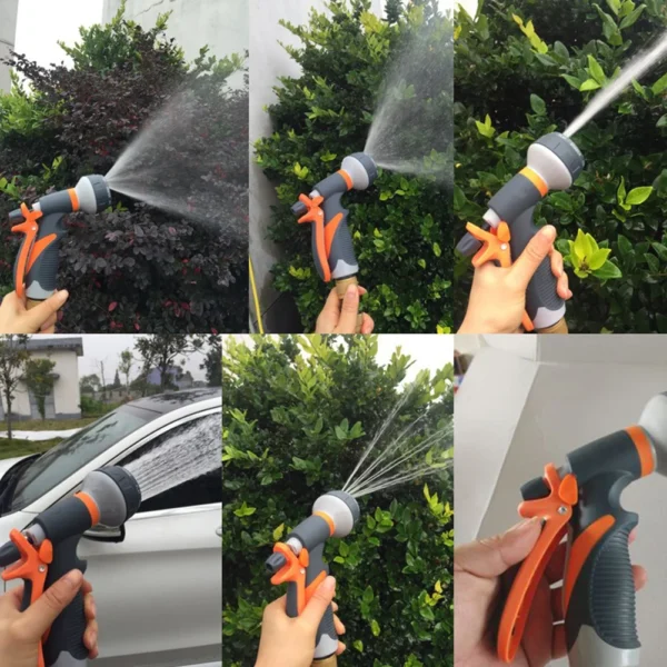 Portable High-Pressure Spray Gun, 8 Modes, Irrigation Port, Garden Plant Irrigation, Gardening Tools。 - Image 6