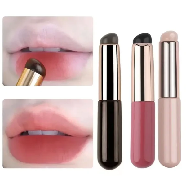 Upgrade Silicone Lip Brush Portable Round Head Lip Brush Professional Mini Concealer Smudge Brush With Cover Makeup Brush - Image 3