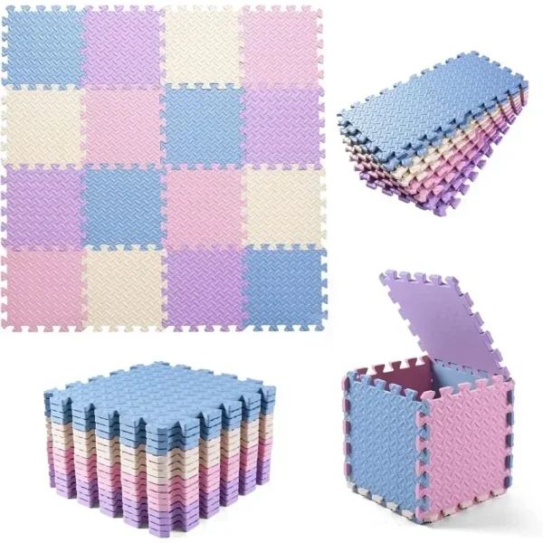 16pcs Interlocking Baby Play Mat, Thick and Soft Carpet Floor Mat, Perfect for Toddler's Room, Play Area and Exercise - Image 6